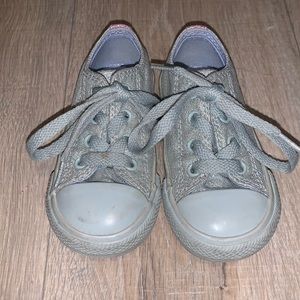 Converse Chuck Taylor All Star Double Tongue metallic silver shoes